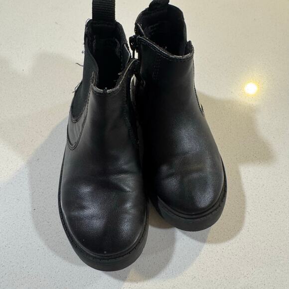 Wonder Nation Toddler Girl Size 8 Black Zip-Up Boots - Picture 3 of 5